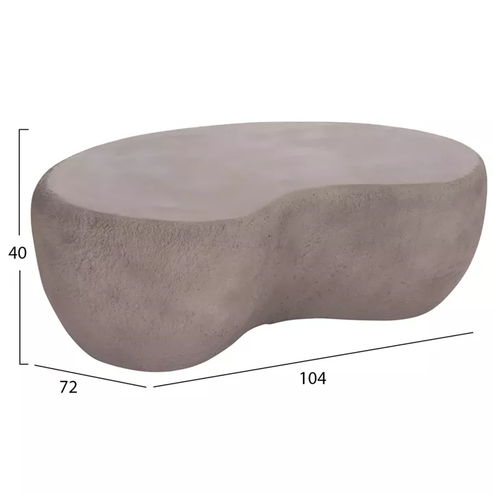 ΤΡΑΠΕΖΙ ΣΑΛΟΝΙΟΥ GERSON HM18151.03S FIBER CEMENT ΣΕ ΓΚΡΙ--104x72x40Υεκ.