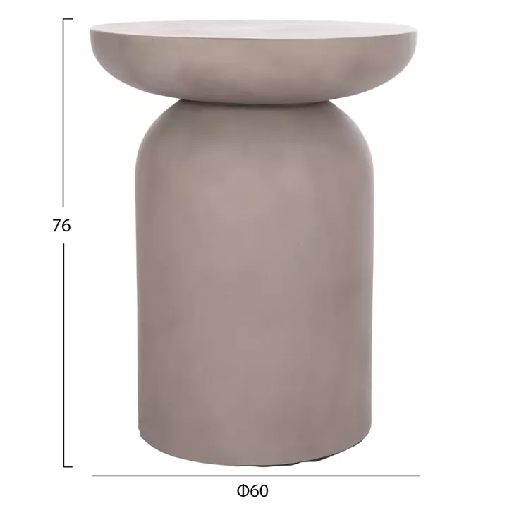 ΒΟΗΘΗΤΙΚΟ ΤΡΑΠΕΖΙ ANNA HM18160.03 FIBER CEMENT ΣΕ ΓΚΡΙ--Φ60x76Υεκ.