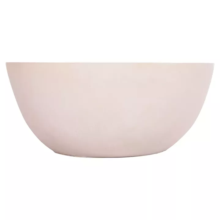 ΤΡΑΠΕΖΙ ΣΑΛΟΝΙΟΥ ΣΤΡΟΓΓΥΛΟ ALLAN HM18162.02 FIBER CEMENT ΣΕ ΛΕΥΚΟ--Φ92x49Υεκ.