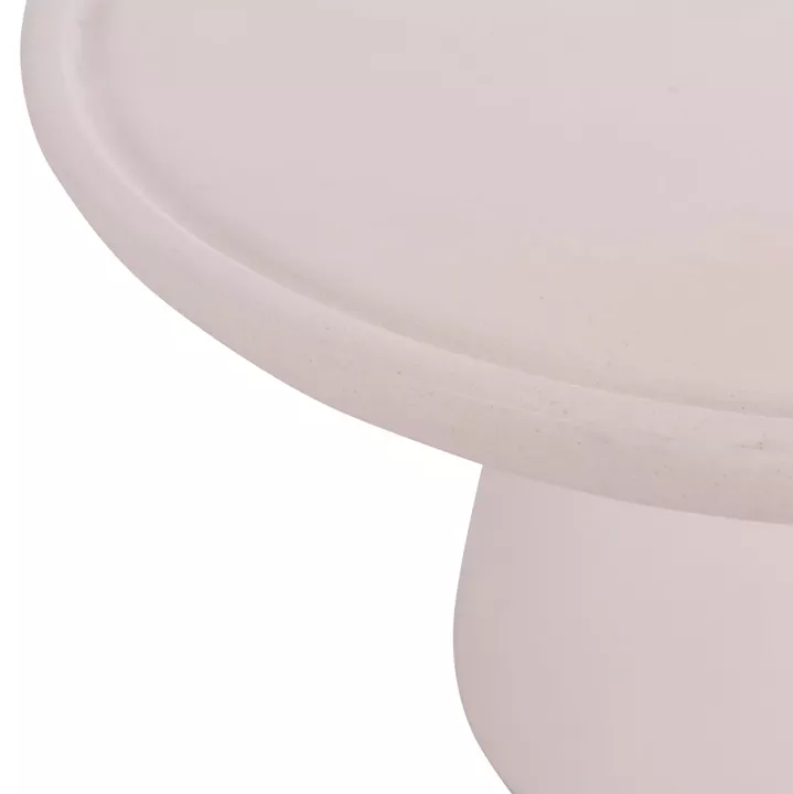 ΒΟΗΘΗΤΙΚΟ ΤΡΑΠΕΖΙ TRED HM18168.02 FIBER CEMENT ΛΕΥΚΟ-ΦΥΣΙΚΟ RATTAN--Φ49x30Υεκ.