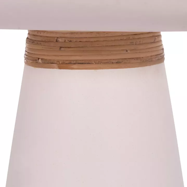 ΒΟΗΘΗΤΙΚΟ ΤΡΑΠΕΖΙ TRED HM18168.02 FIBER CEMENT ΛΕΥΚΟ-ΦΥΣΙΚΟ RATTAN--Φ49x30Υεκ.