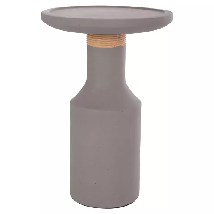ΒΟΗΘΗΤΙΚΟ ΤΡΑΠΕΖΙ TRED(T) HM18169.03 FIBER CEMENT ΓΚΡΙ-ΦΥΣΙΚΟ RATTAN--Φ40x61Υεκ.