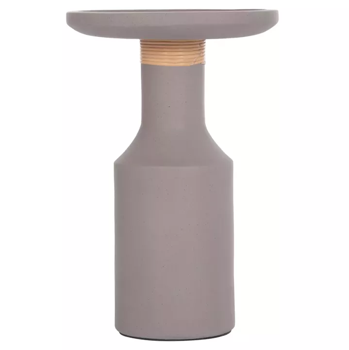ΒΟΗΘΗΤΙΚΟ ΤΡΑΠΕΖΙ TRED(T) HM18169.03 FIBER CEMENT ΓΚΡΙ-ΦΥΣΙΚΟ RATTAN--Φ40x61Υεκ.