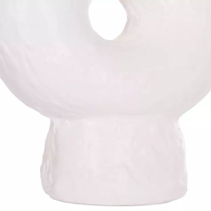 SET 2PCS DECORATIVE TABLE VASES NAMENTIS HM21143.02 TERRACOTA IN WHITE & MAROON RED