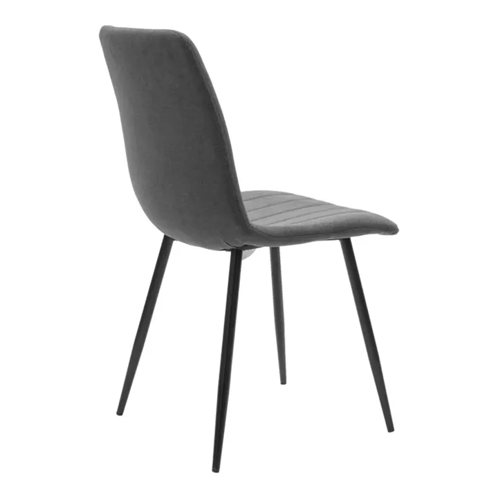 Dining table Natali-Noor pakoworld set of 5 pcs MDF black-dark grey-natural legs 120x80x76cm