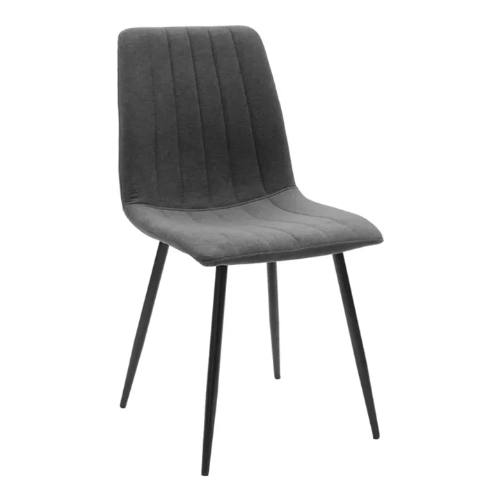 Dining table Natali-Noor pakoworld set of 5 pcs MDF black-dark grey-natural legs 120x80x76cm