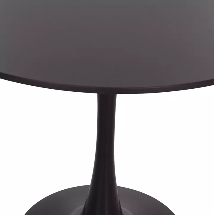 ROUND DINING TABLE BROLIN HM18141.02 MDF TOP-METAL BASE--BLACK Φ90x73Hcm.