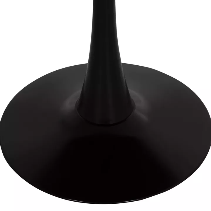 ROUND DINING TABLE BROLIN HM18141.02 MDF TOP-METAL BASE--BLACK Φ90x73Hcm.