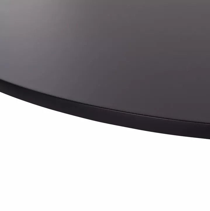 ROUND DINING TABLE BROLIN HM18141.02 MDF TOP-METAL BASE--BLACK Φ90x73Hcm.