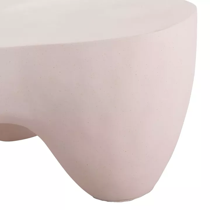 COFFEE TABLE SALLEN HM18161.02 FIBER CEMENT IN WHITE--108x94x38.5Hcm.