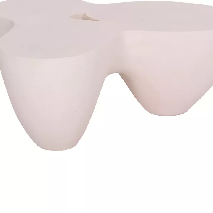 COFFEE TABLE SALLEN HM18161.02 FIBER CEMENT IN WHITE--108x94x38.5Hcm.