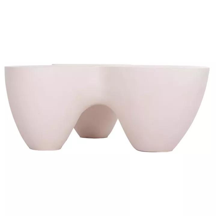 COFFEE TABLE SALLEN HM18161.02 FIBER CEMENT IN WHITE--108x94x38.5Hcm.