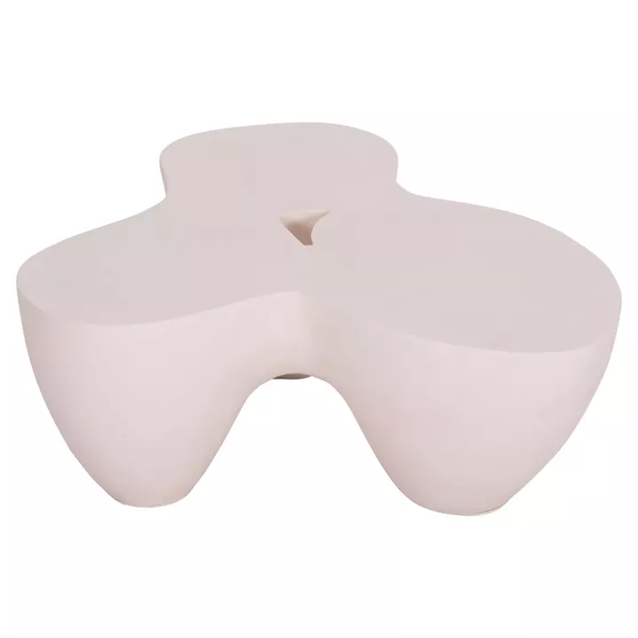 COFFEE TABLE SALLEN HM18161.02 FIBER CEMENT IN WHITE--108x94x38.5Hcm.