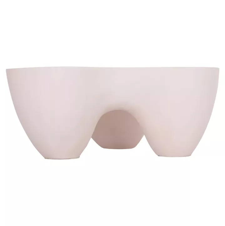 COFFEE TABLE SALLEN HM18161.02 FIBER CEMENT IN WHITE--108x94x38.5Hcm.