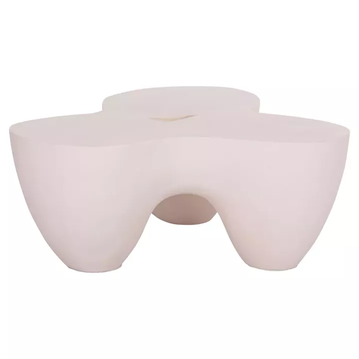 COFFEE TABLE SALLEN HM18161.02 FIBER CEMENT IN WHITE--108x94x38.5Hcm.