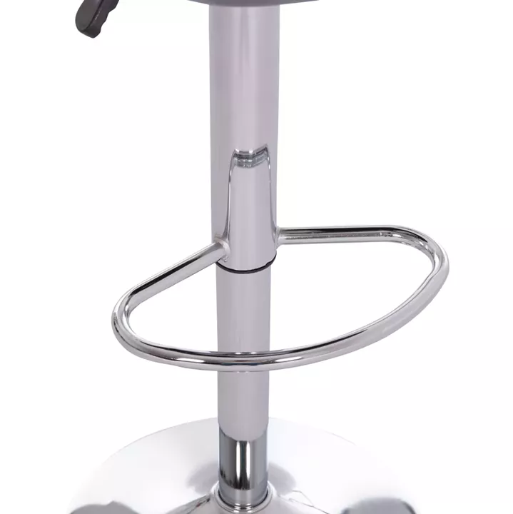 BAR STOOL ROSE HM204.41 CHROMED BASE & SUSPENSION & GREY VELVET 48x45x105Hcm.