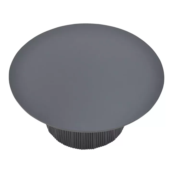 Canicule I pakoworld table, solid acacia wood in black shade, D80x40cm
