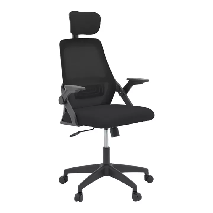 Καρέκλα γραφείου Peja pakoworld mesh ύφασμα μαύρο 58x60x107-117εκ