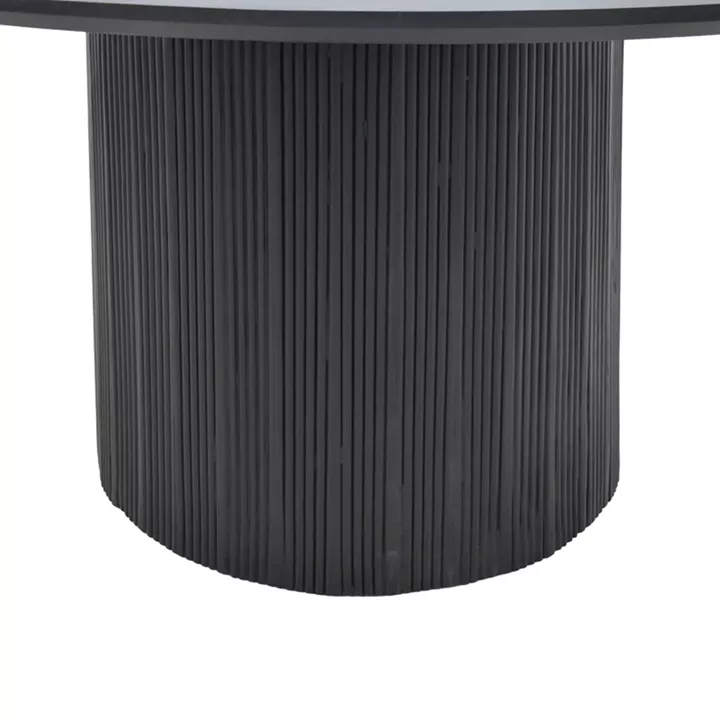 Canicule table pakoworld solid acacia wood in black shade D120x79cm