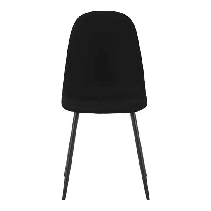 Chair Bella pakoworld black fabric-black metal leg 43x52x88cm