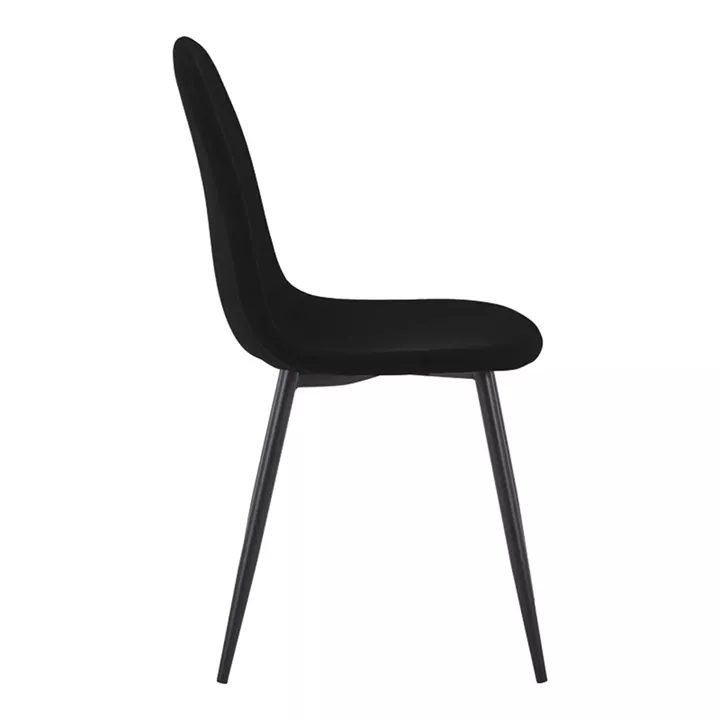 Chair Bella pakoworld black fabric-black metal leg 43x52x88cm