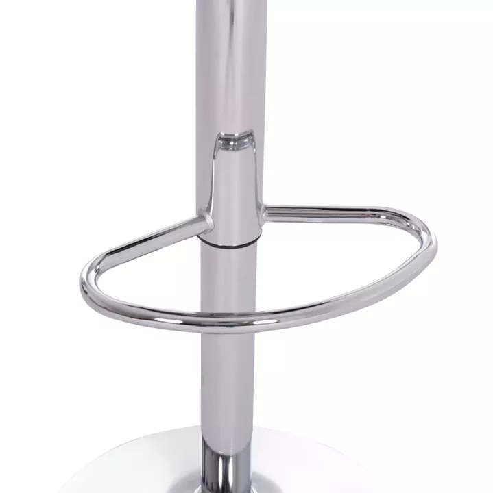 BAR STOOL ROSE HM204.22 CHROMED BASE & SUSPENSION & WHITE PU 48x45x105Hcm.