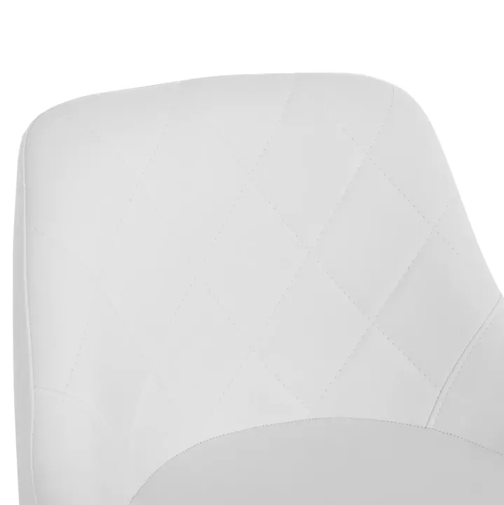 BAR STOOL ROSE HM204.22 CHROMED BASE & SUSPENSION & WHITE PU 48x45x105Hcm.