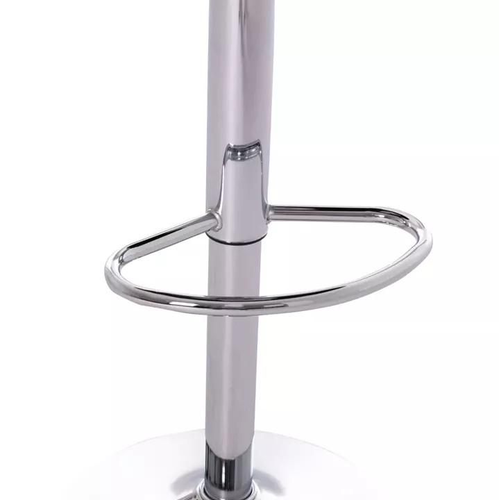 BAR STOOL ROSE HM204.21 CHROMED BASE & SUSPENSION & BLACK PU 48x45x105Hcm.