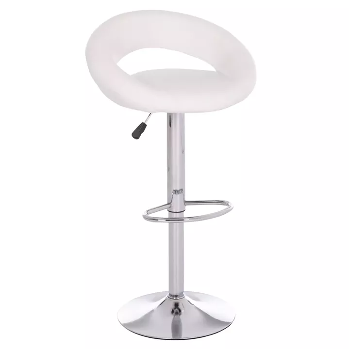 BAR STOOL SWIVEL REA HM203.22 WITH SUSPENSION-WHITE PU 54x47x96Hcm.