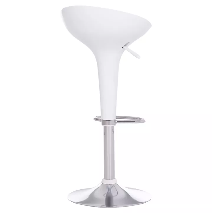 BAR STOOL SWIVEL DAISY HM200.22 ABS IN WHITE--SUSPENSION 44x38x85Hcm.