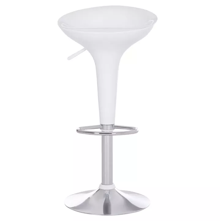 BAR STOOL SWIVEL DAISY HM200.22 ABS IN WHITE--SUSPENSION 44x38x85Hcm.