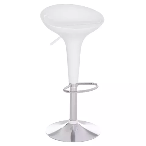 BAR STOOL SWIVEL DAISY HM200.22 ABS IN WHITE--SUSPENSION 44x38x85Hcm.