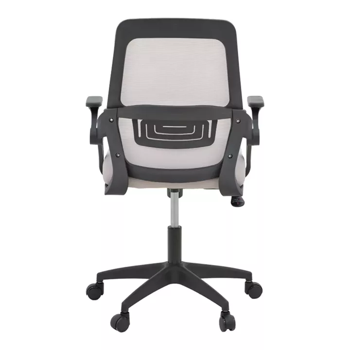 Office chair Reji pakoworld fabric mesh grey-beige and black frame 58x60x89-99cm