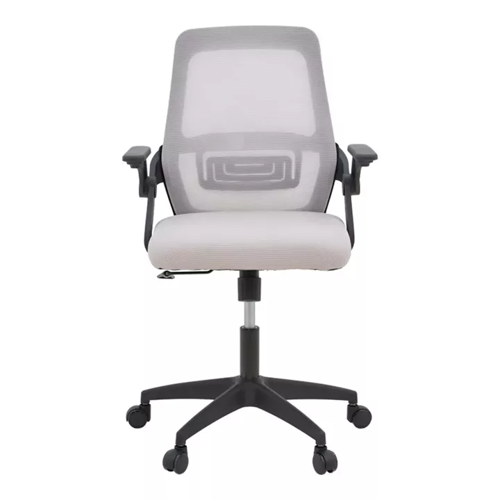 Office chair Reji pakoworld fabric mesh grey-beige and black frame 58x60x89-99cm