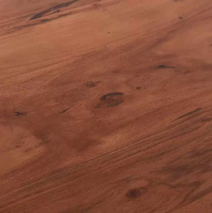 DINING TABLE MONTANA HM8336.12 ACACIA WOOD-4cm TOP THICKNESS--WHITE LEGS 160x90x77Hcm.
