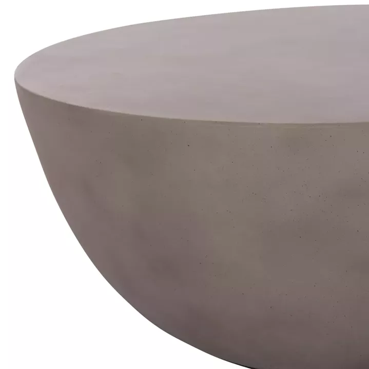 COFFEE TABLE ROUND ALLAN HM18162.03 FIBER CEMENT IN GREY--Φ92x49Hcm.