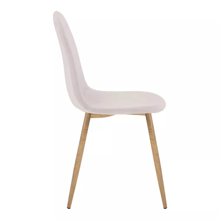 Bella-Natali pakoworld dining table set of 3 pcs MDF white-natural legs 80x80x76cm