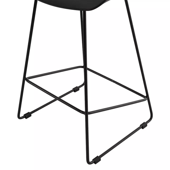 BAR STOOL HM9299.02, BLACK, MEDIUM HEIGHT, 44x44x74