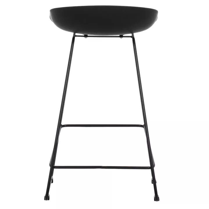BAR STOOL HM9299.02, BLACK, MEDIUM HEIGHT, 44x44x74