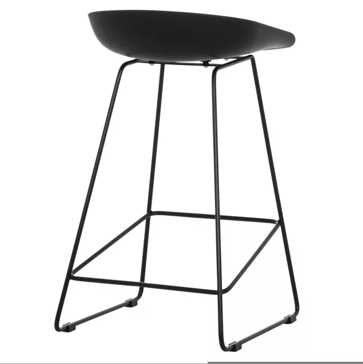 BAR STOOL HM9299.02, BLACK, MEDIUM HEIGHT, 44x44x74