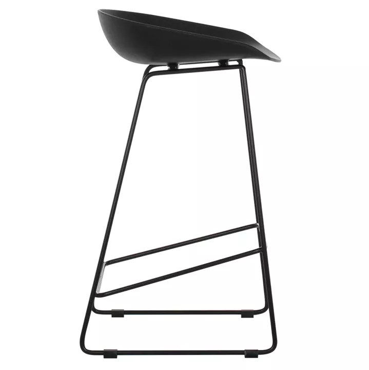 BAR STOOL HM9299.02, BLACK, MEDIUM HEIGHT, 44x44x74