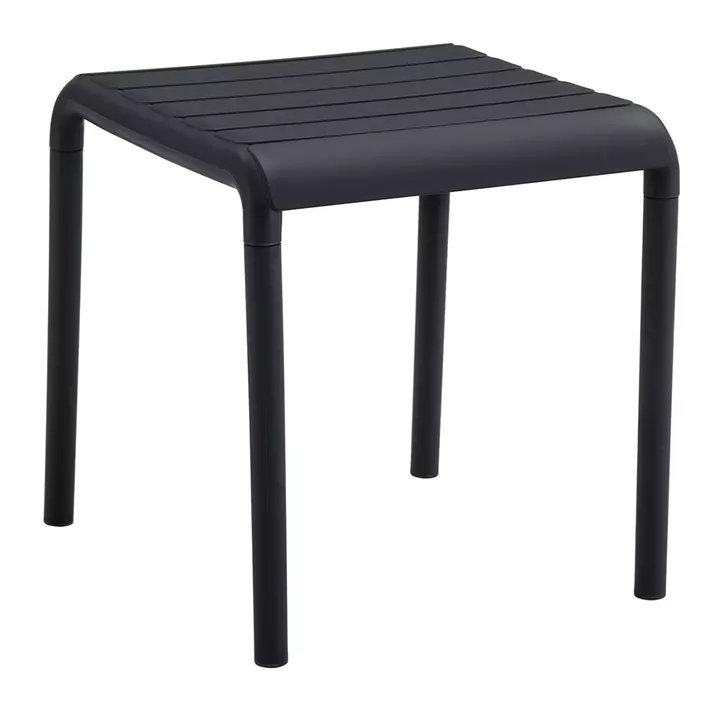OUTDOOR SQUARE COFFEE TABLE KORVER HM6335.02 POLYPROPYLENE IN BLACK 45x45x48Hcm.