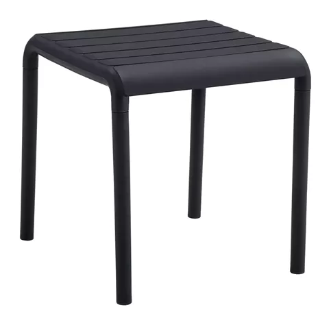 OUTDOOR SQUARE COFFEE TABLE KORVER HM6335.02 POLYPROPYLENE IN BLACK 45x45x48Hcm.