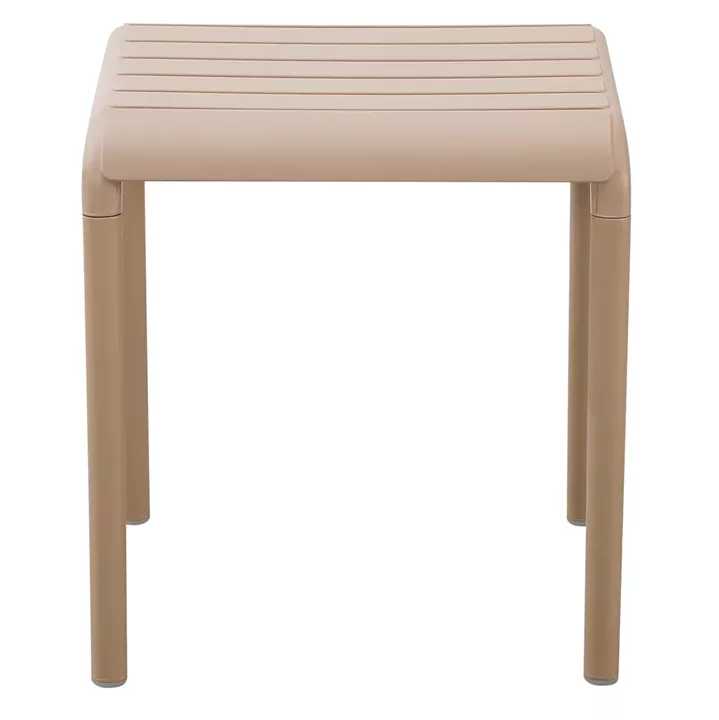 OUTDOOR SQUARE COFFEE TABLE KORVER HM6335.04 POLYPROPYLENE IN CAPPUCCINO 45x45x48Hcm.