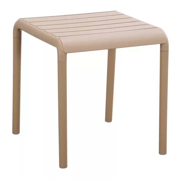 OUTDOOR SQUARE COFFEE TABLE KORVER HM6335.04 POLYPROPYLENE IN CAPPUCCINO 45x45x48Hcm.
