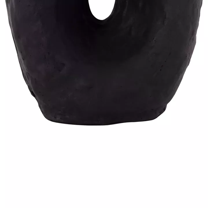 DECORATIVE TABLE VASE NAMENTIS HM4673.01L TERRACOTA IN BLACK COLOR--26.5x16x36.5Hcm.