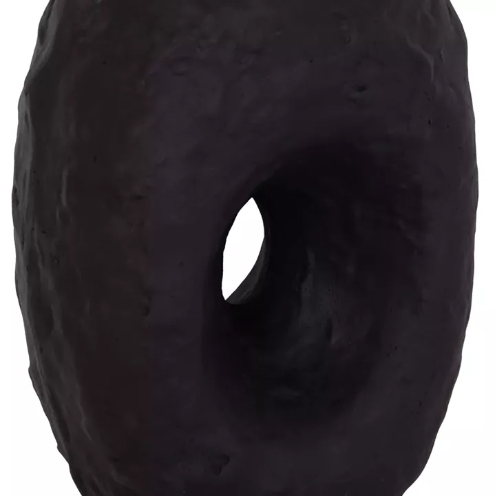 DECORATIVE TABLE VASE NAMENTIS HM4673.01L TERRACOTA IN BLACK COLOR--26.5x16x36.5Hcm.