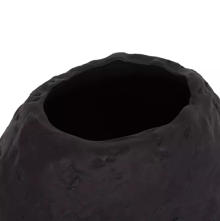 DECORATIVE TABLE VASE NAMENTIS HM4673.01L TERRACOTA IN BLACK COLOR--26.5x16x36.5Hcm.