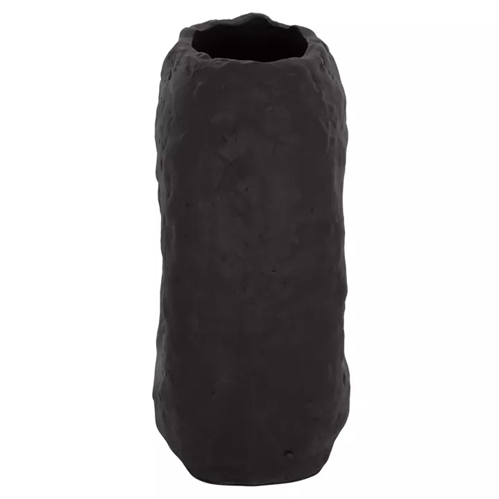 DECORATIVE TABLE VASE NAMENTIS HM4673.01L TERRACOTA IN BLACK COLOR--26.5x16x36.5Hcm.