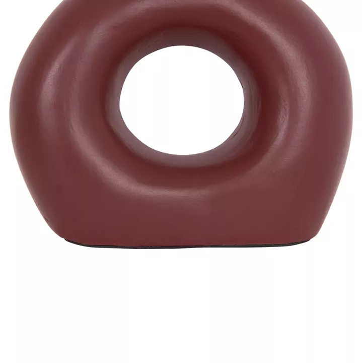 TABLE DECORATIVE VASE FIORIN HM4666.03S TERRACOTA IN MAROON RED--21x7.5x31Hcm.